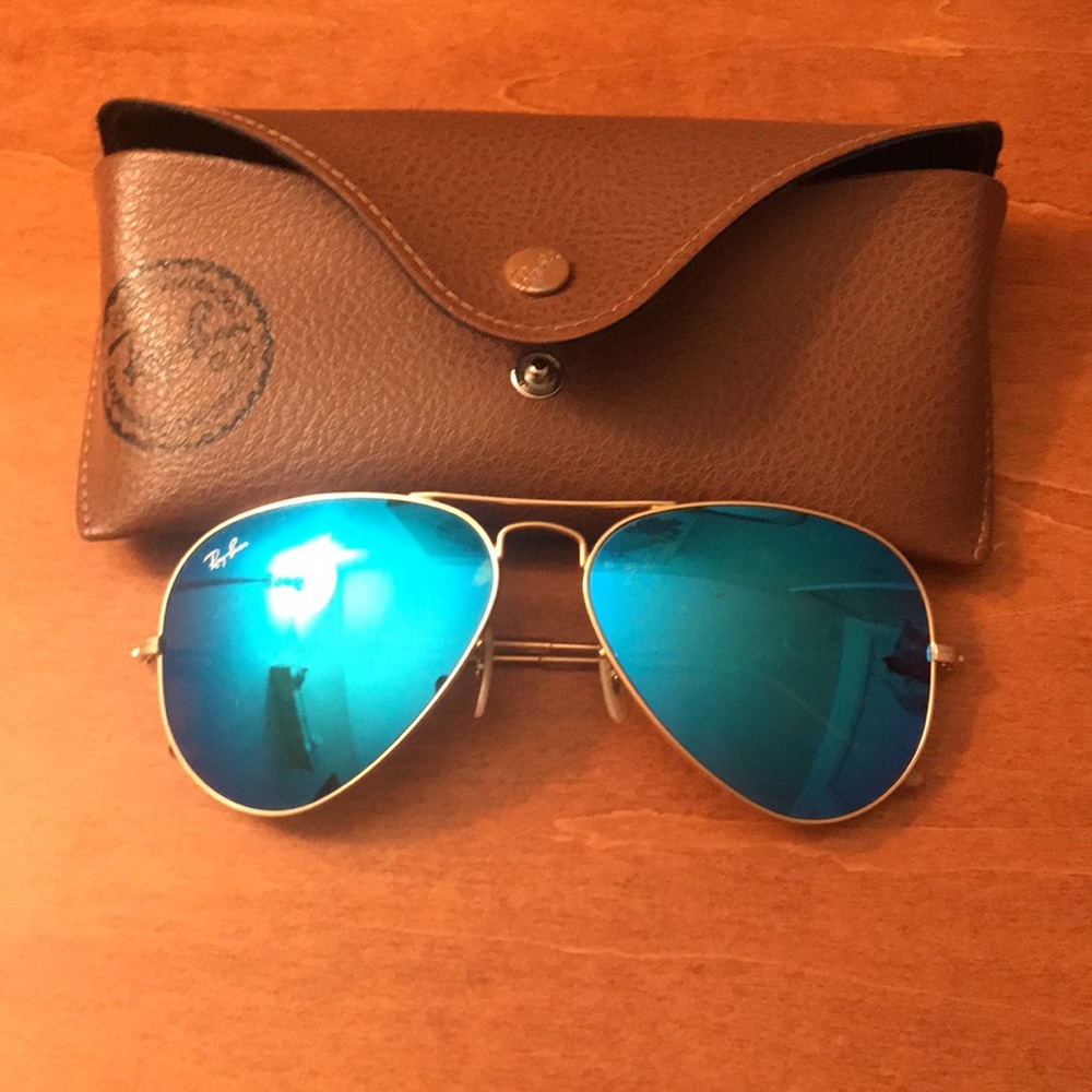 Ray-Ban Aqua Blue Aviator Sunglasses Unisex